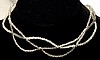SJ68 Swarovski clear/frosted crystal choker necklace